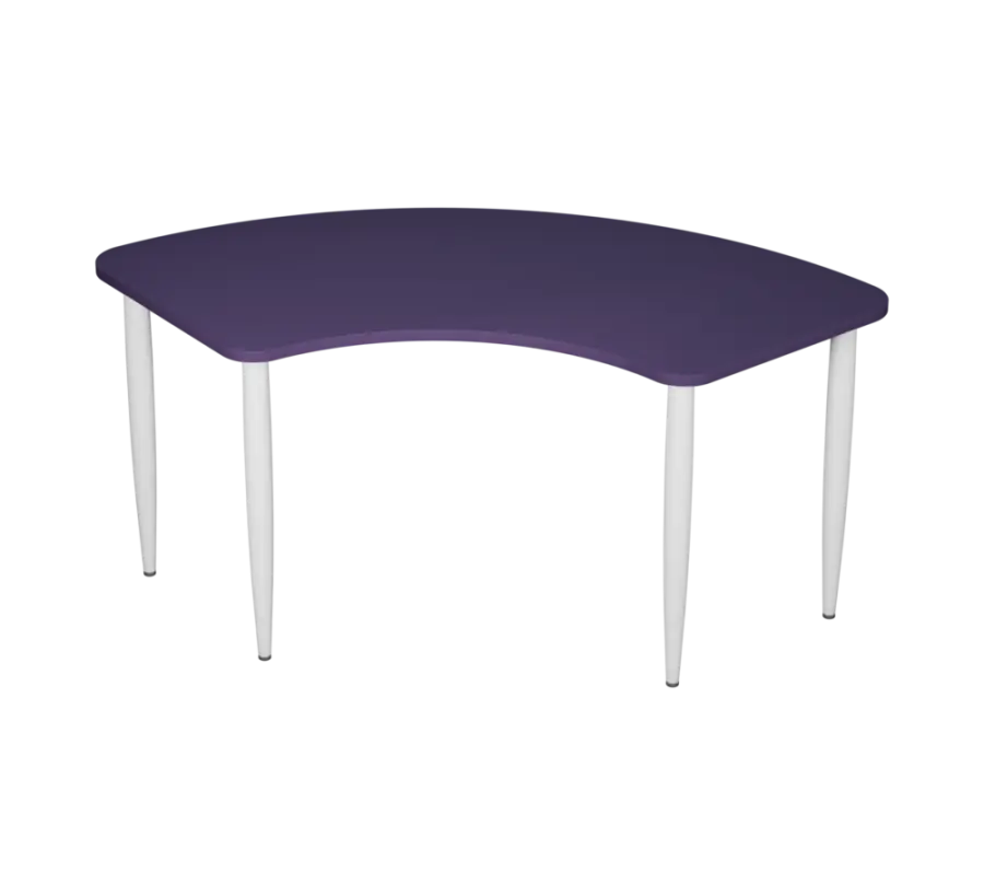 PLAYFORM 228 modulární hravé stoly, výška 750 mm, kovová podnož bílá, deska 25 mm, fialková